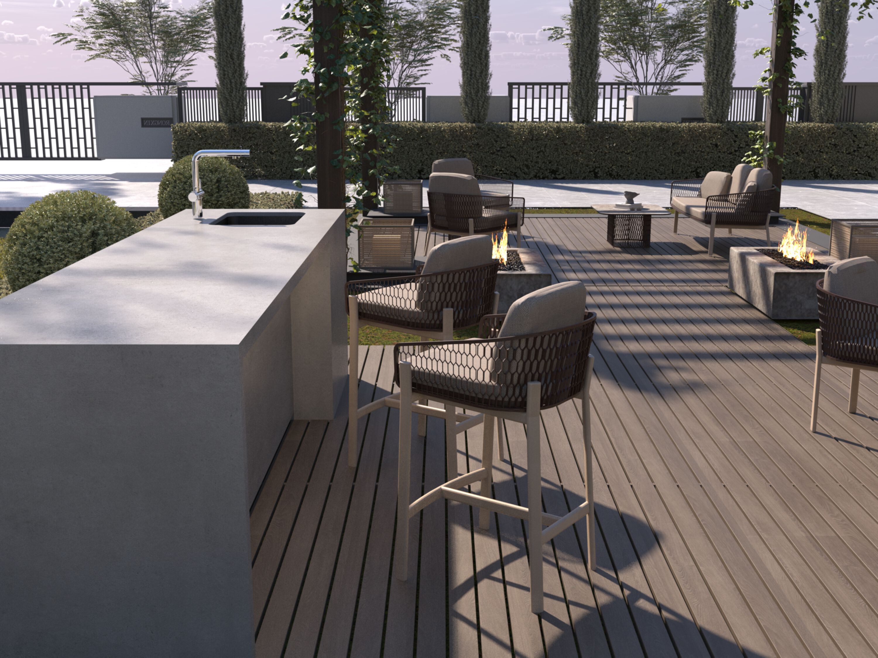 Алюминиевый высокий садовый стул с порошковым покрытием 10Deka Isla ARCH-00050412 - Вид №1