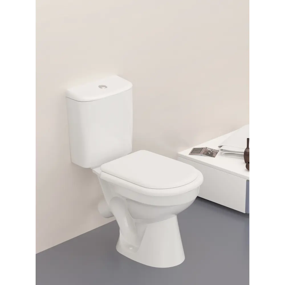 Унитаз-компакт Керамин Рива МС Инкоэр косой выпуск двойной слив STLM-2186796 - Вид №1