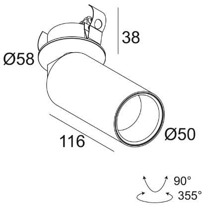 Круглый регулируемый светодиодный прожектор Deltalight VIZIR CLIP ARCH-00052142 - Вид №6