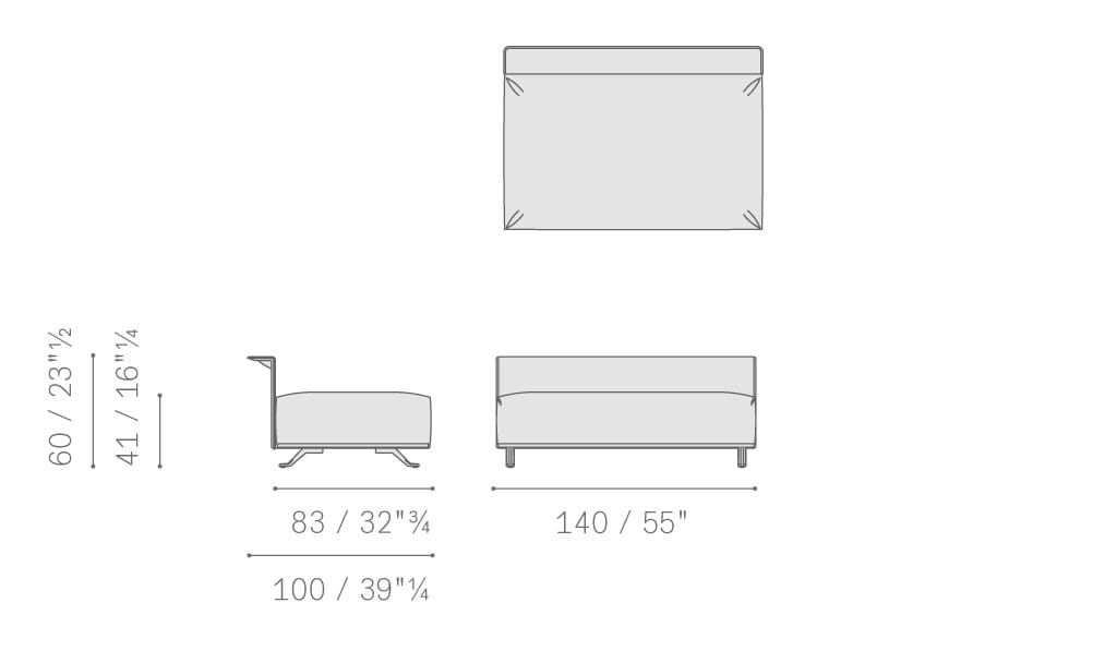Ткань съемный садовый диван Poltrona Frau Boundless Living Outdoor Collections ARCH-00134649 - Вид №26