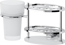 Esp 061 Держатель з/щеток и пасты со стаканом (стекло) FBS Esperado