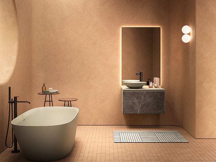 Мраморный подвесной умывальник со встроенной раковиной Inbani слой ARCH-00008322 - Вид №4