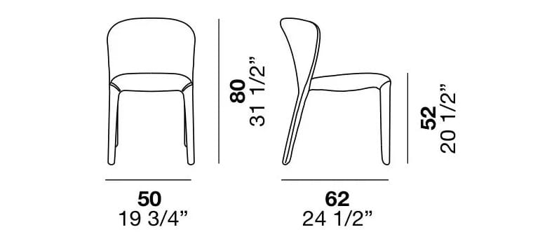 Штабелируемый кожаный мягкий стул Alf DaFrè KAROL ARCH-00140189 - Вид №2