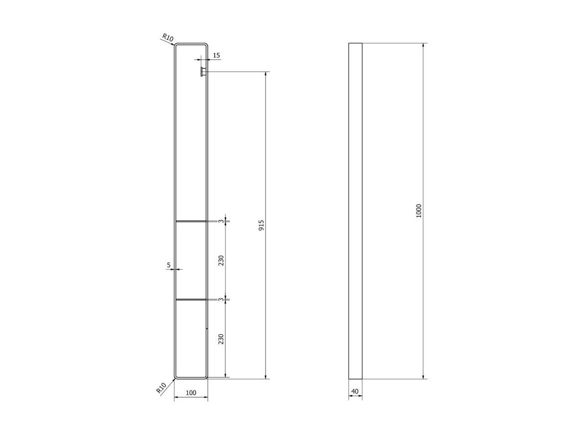 Стальная полка для ванной EVER Life Design Brunt ARCH-00005977 - Вид №1