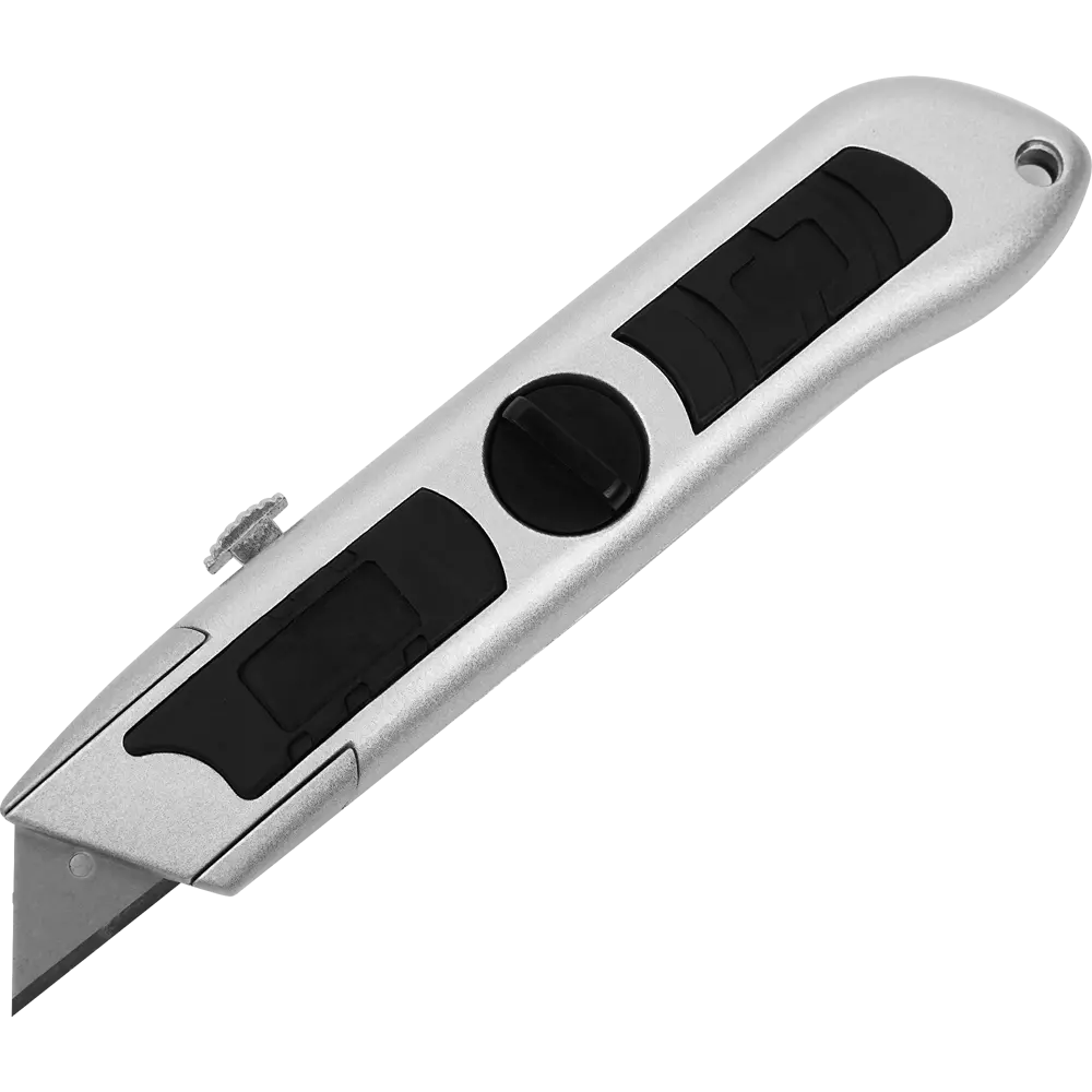 Нож строительный Vira Quick-Open алюминиевый корпус трапециевидное лезвие 19 мм STLM-2156605