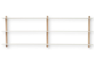 Стальной и деревянный настенный книжный шкаф