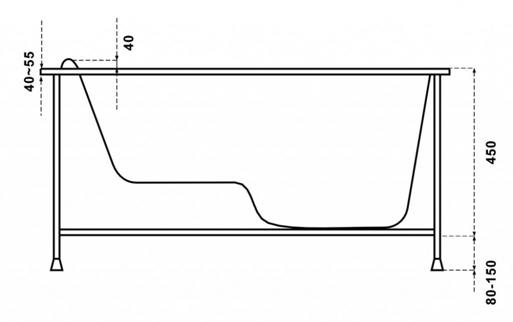 В 00047-g Ванна Bas Рио Santreyd - Вид №2