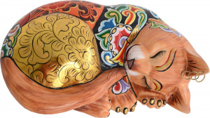 10639324 Goebel Скульптуpа Кошка"Клементина"15х6.5см Композит