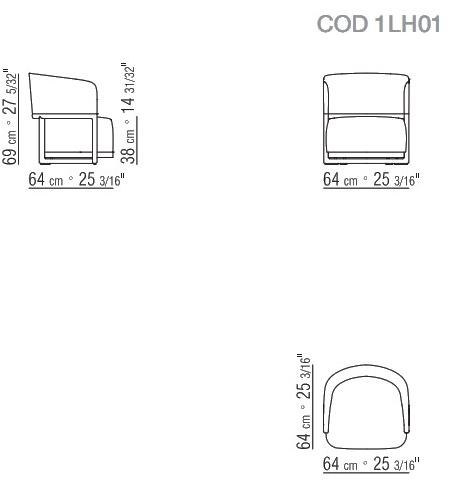 Flexform Кресло с обивкой по контракту sun-id-1395907 - Вид №1
