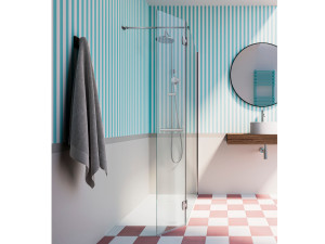 Алюминиевый и стеклянный душ