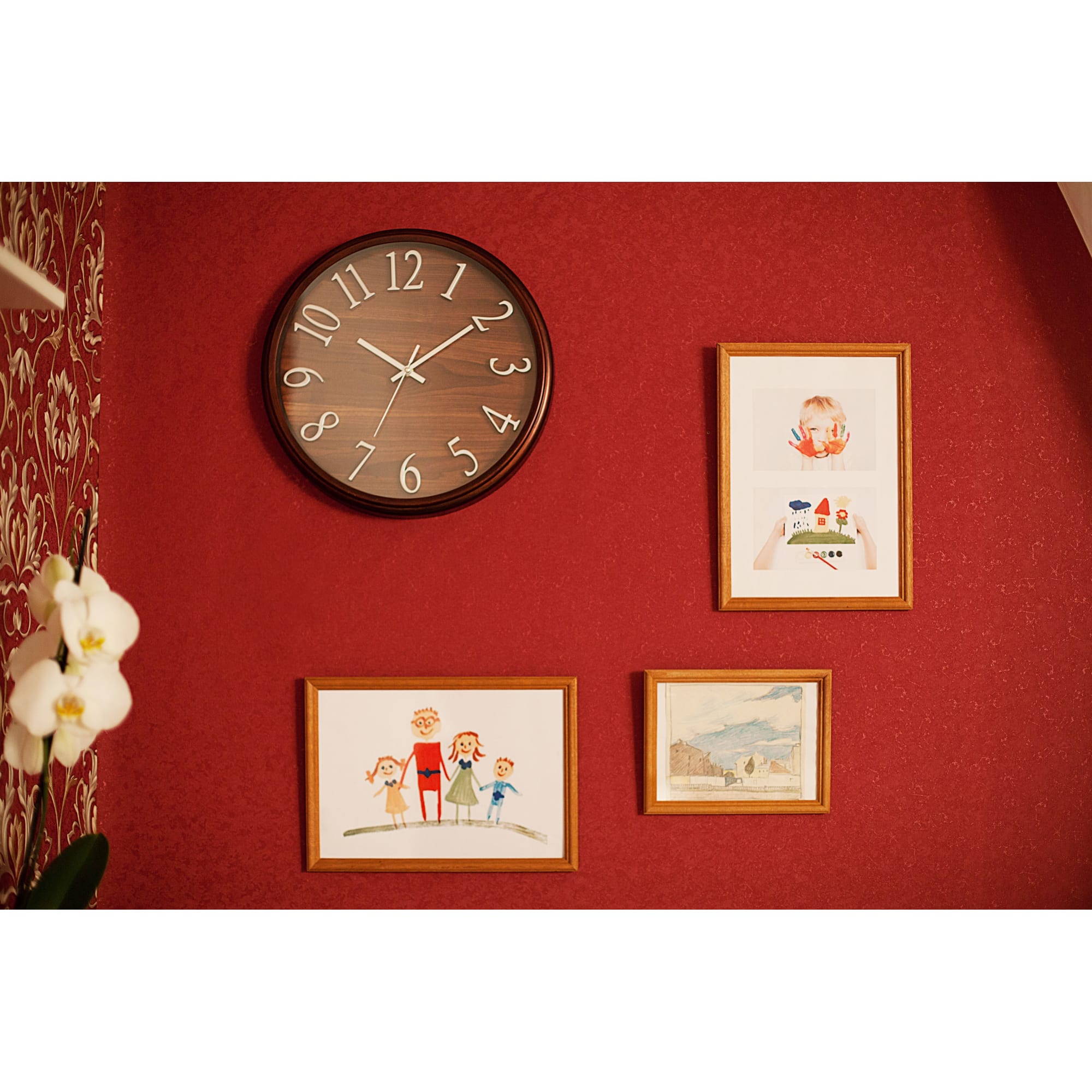 18869011 Часы настенные "Темное дерево" диаметр 36 см Santreyd  - Вид №2