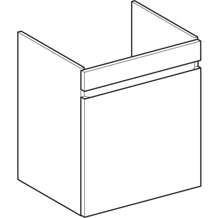 501.905.JK.1 Шкафчик для раковины Geberit Renova Plan, с одним выдвижным ящиком и одним внутренним выдвижным ящиком Geberit  - Вид №31