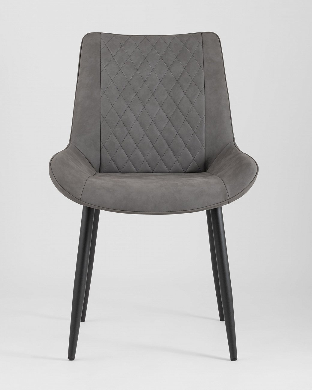 Стул со спинкой серый из экокожи "Невада" STOOL GROUP ДИЗАЙНЕРСКИЕ, ИНТЕРЬЕРНЫЕ 00-3946290 Серый  - Вид №2