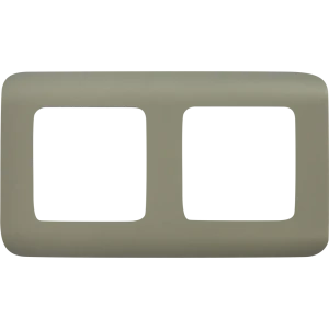 Рамка для розеток и выключателей Lexman Cosy 2 поста, цвет серый