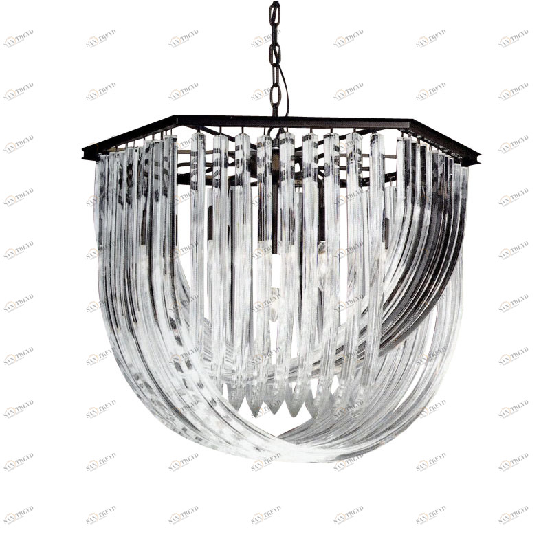 Подвесной светильник Murano 7 black от Delight Collection KR0116P-7L DELIGHT COLLECTION ДИЗАЙНЕРСКИЕ 243737 Прозрачный;черный 