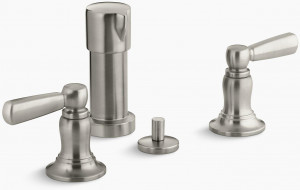 KOHLER Bancroft Вертикальный смеситель для биде с рычажными ручками K-10586-4-BN