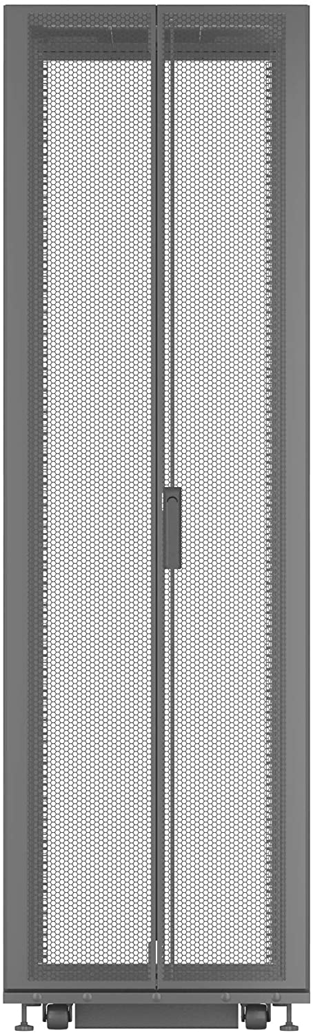 VR3300 Vertiv шкаф 42u 1998х600х1200мм, 77% перф. передняя дверь с замком, 77% перф. распашная задняя дверь с замком, 4x19” серверных направляющих, боковые панели, крыша, ролики и регулируемые ножки, 2 органайзера для pdu и кабелей, 50хm6 гаек и винтов, r Santreyd  - Вид №3