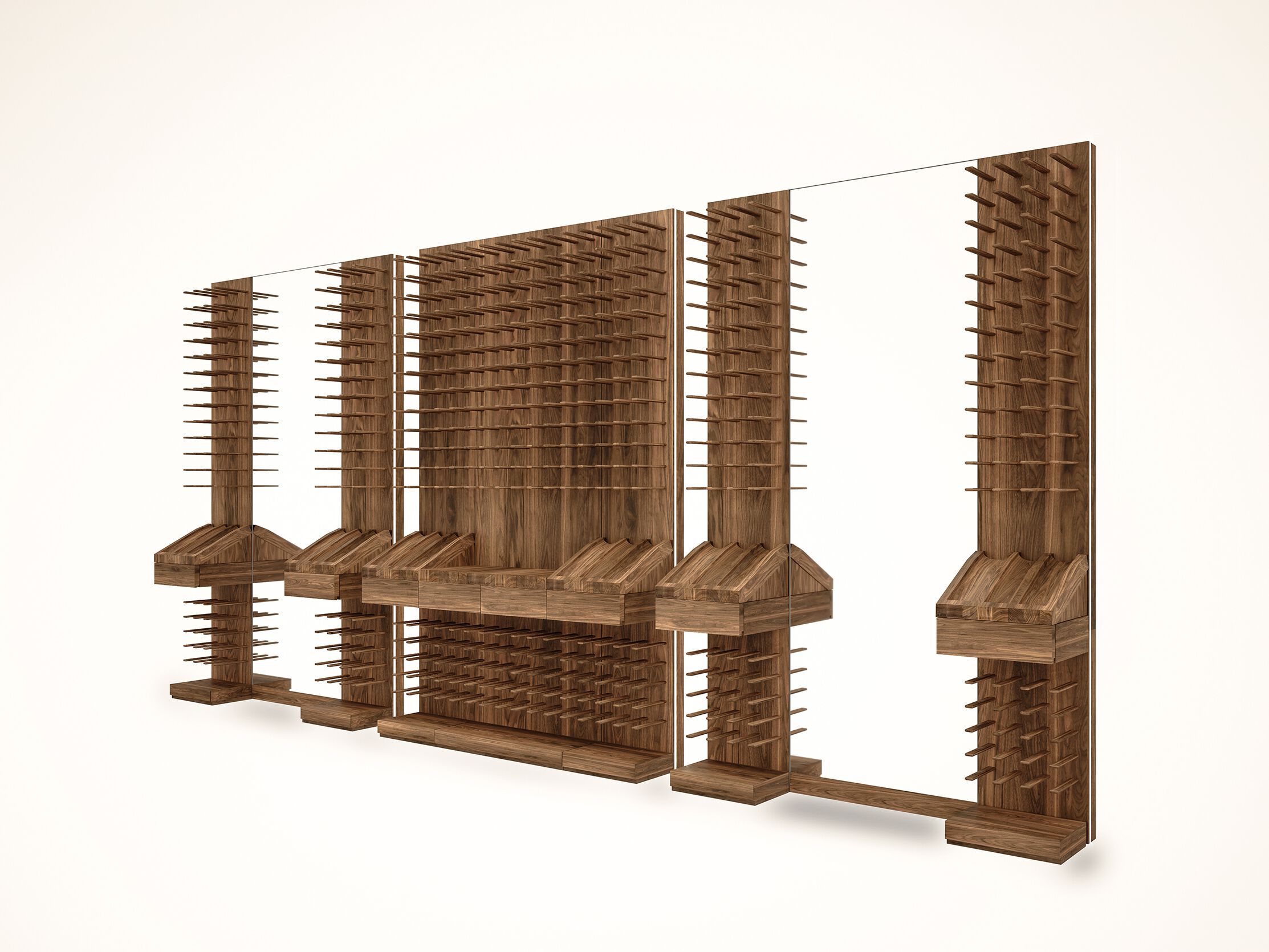 Деревянная настенная винная стойка Riva 1920 WINE WALLY ARCH-00017830