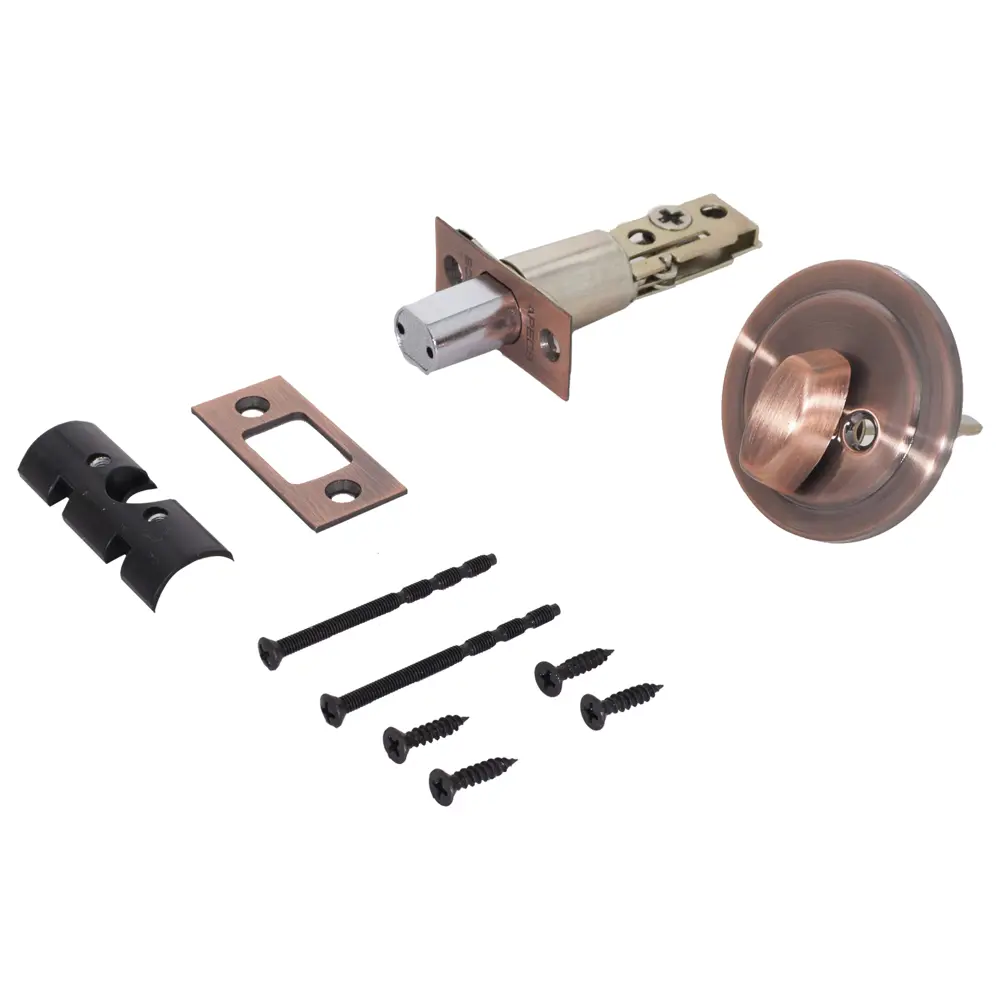 Задвижка дверная Apecs L-0108, 25х81 мм, сталь, цвет старая медь STLM-2115524 - Вид №1