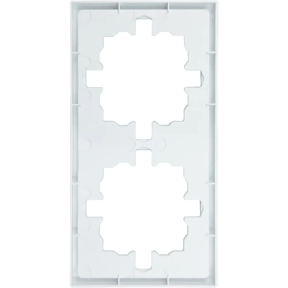 Рамка Lezard Zima для розеток и выключателей - 2 поста, белая 89398398 STLM-1574299 - Вид №1