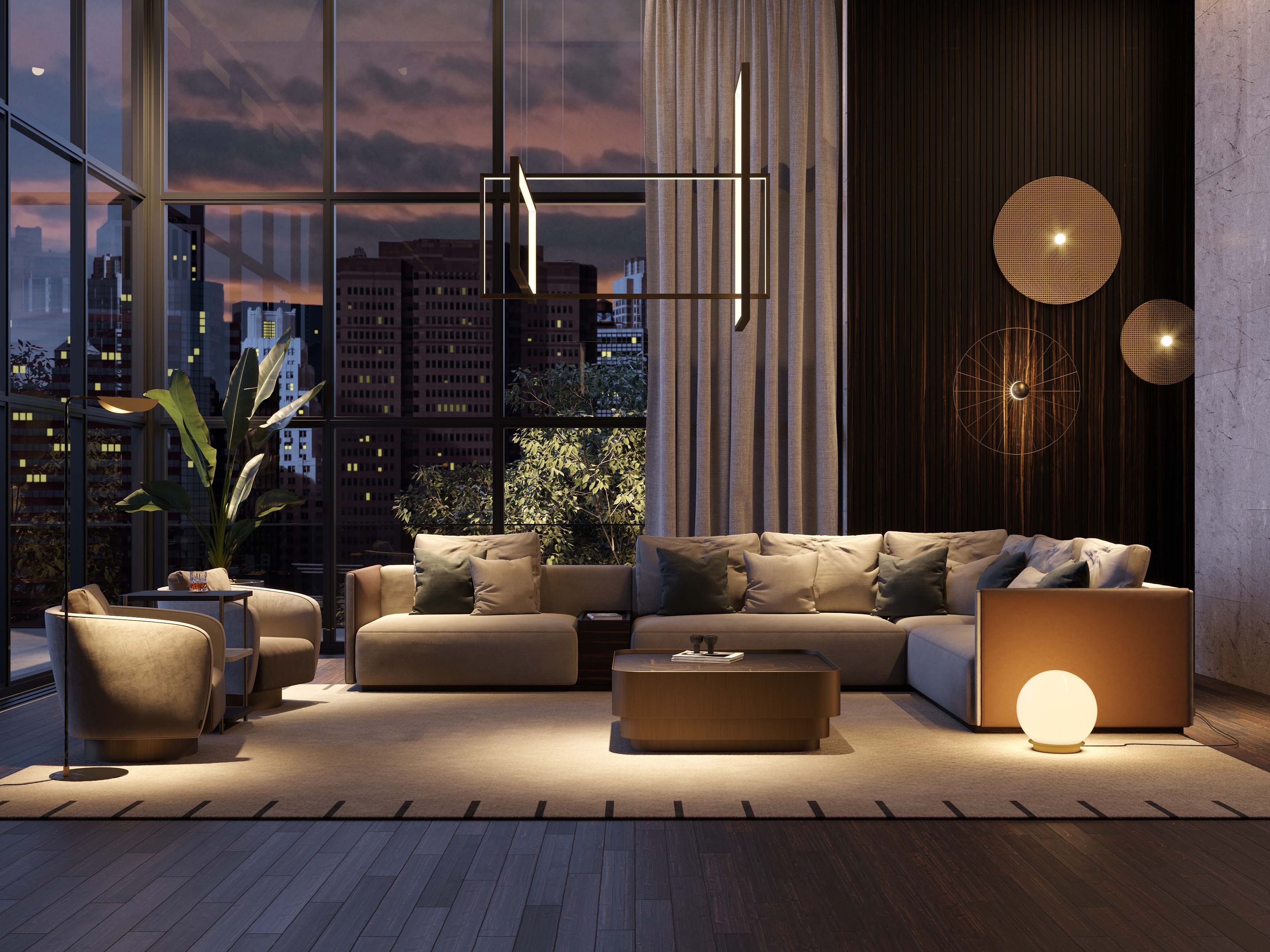 Деревянный шпон квадратный низкий журнальный столик Stylish Club His &amp ARCH-00143885 - Вид №6