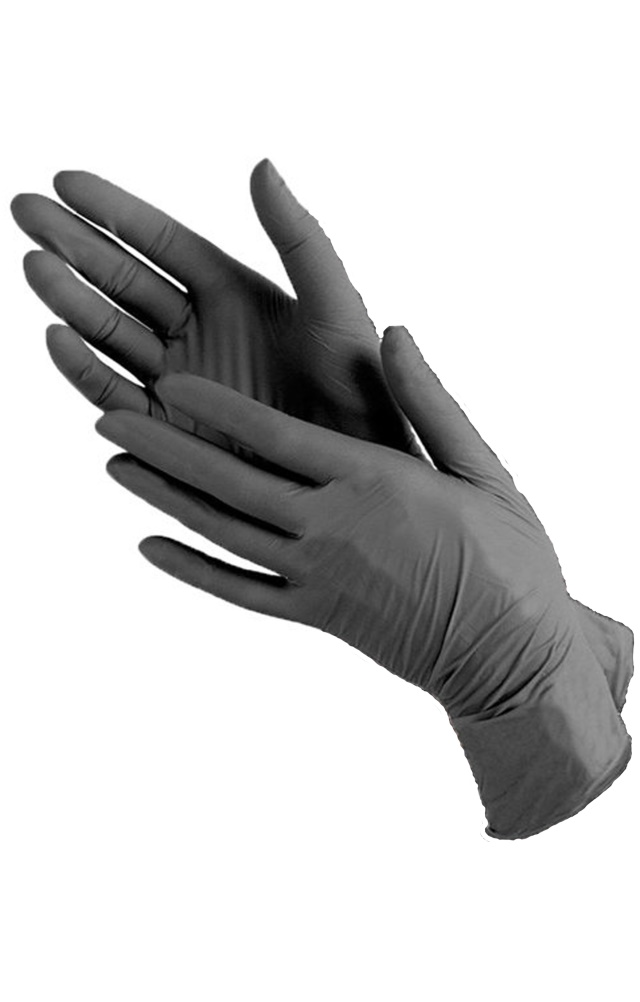 5030049 Перчатки виниловые цветные черные  размер M Спецодежда 