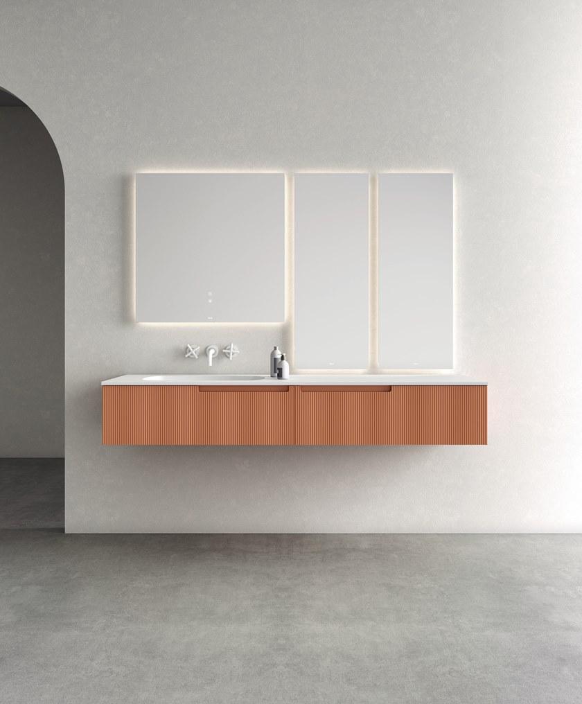 Fiora Настенная тумба под умывальник с ящиками Synergy sun-id-1368723 - Вид №4