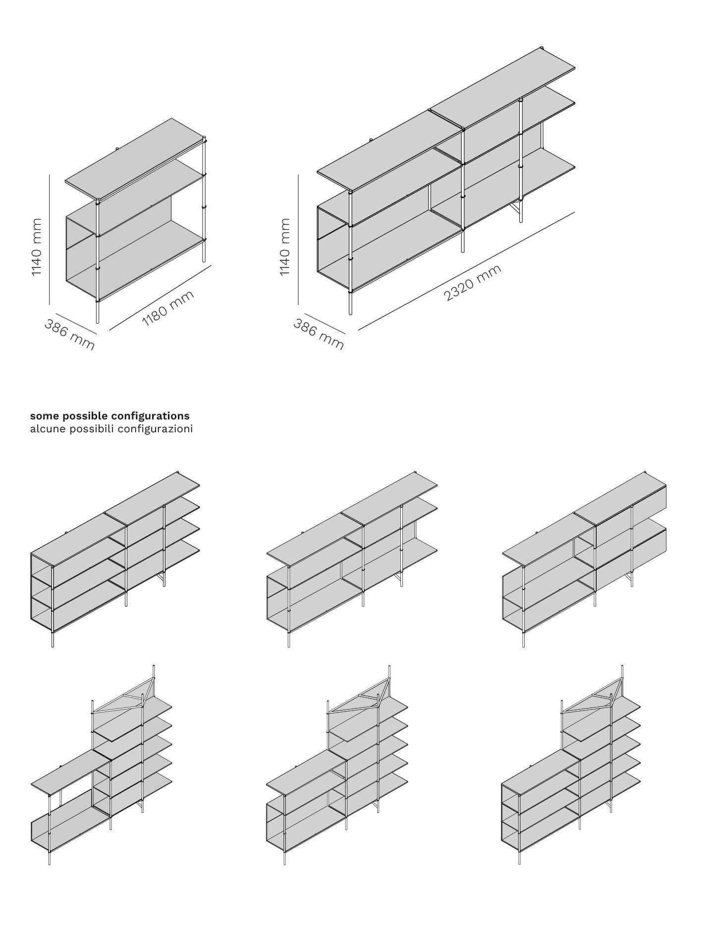 Модульный металлический книжный шкаф Mara ELLE CONSOLLE ARCH-00013990 - Вид №4