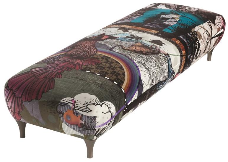 Roche Bobois Прямоугольный пуф из ткани Globe trotter sun-id-1444481 - Вид №2