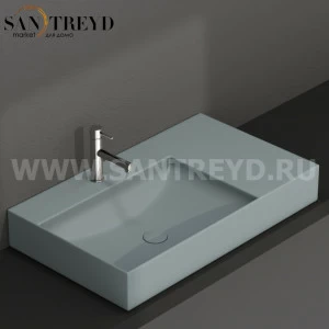 B6R80SBL Подвесная раковина настенная прямоугольная Ceramica Globo T-EDGE
