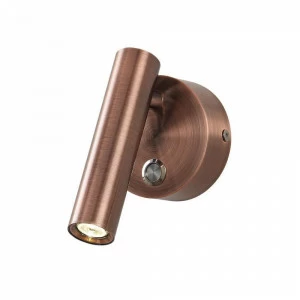 Спот настенный светодиодный с выключателем бронзовый Crystal Lux CLT 211W COP CRYSTAL LUX CLT 211 00-3925932 Бронза