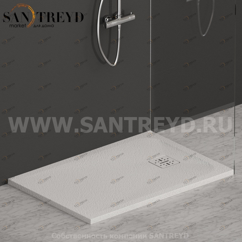 DP10070501 Душевой поддон 100x70 см цвет Белый бархат Globo DOCCIAPIETRA Италия Ceramica Globo