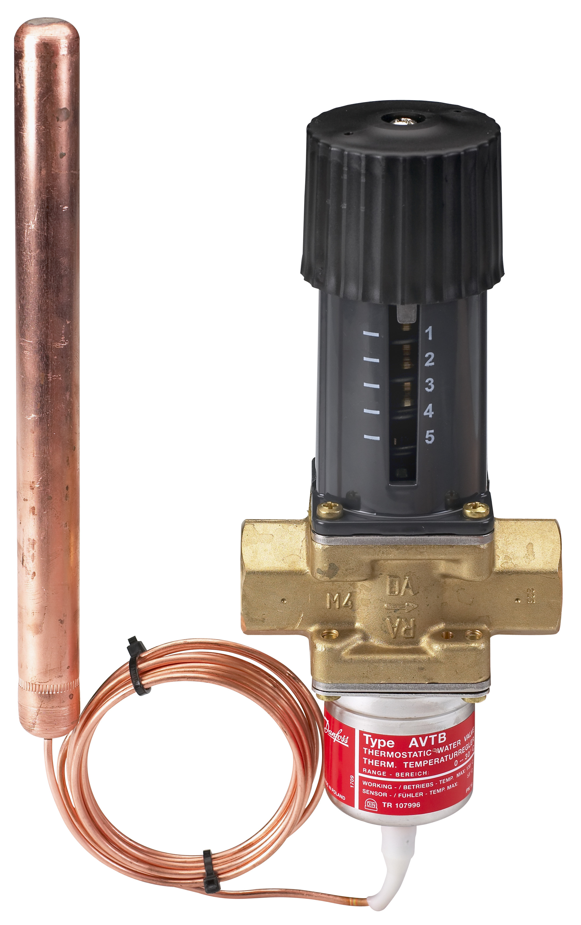 Danfoss Регулятор температуры AVTB AVTB PN16 25 /5,5/30-100/2,3M/н.р. 003N5143  - Вид №11