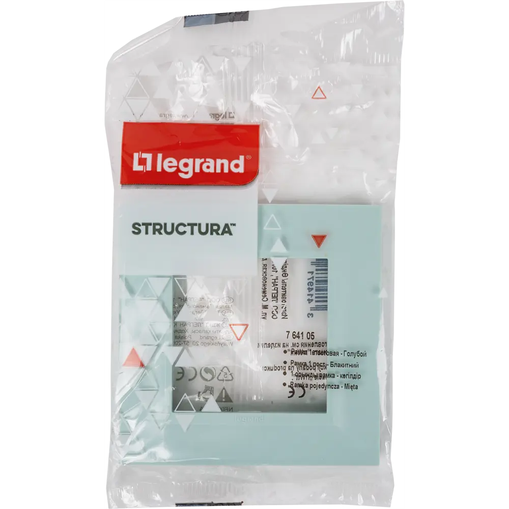 Рамка для розеток и выключателей Legrand Structura 1 пост цвет голубой 82064699 STLM-2189549 - Вид №4
