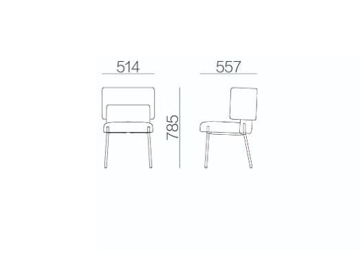 Мягкий стул из ткани HC28 maison Mellow ARCH-00132227 - Вид №3