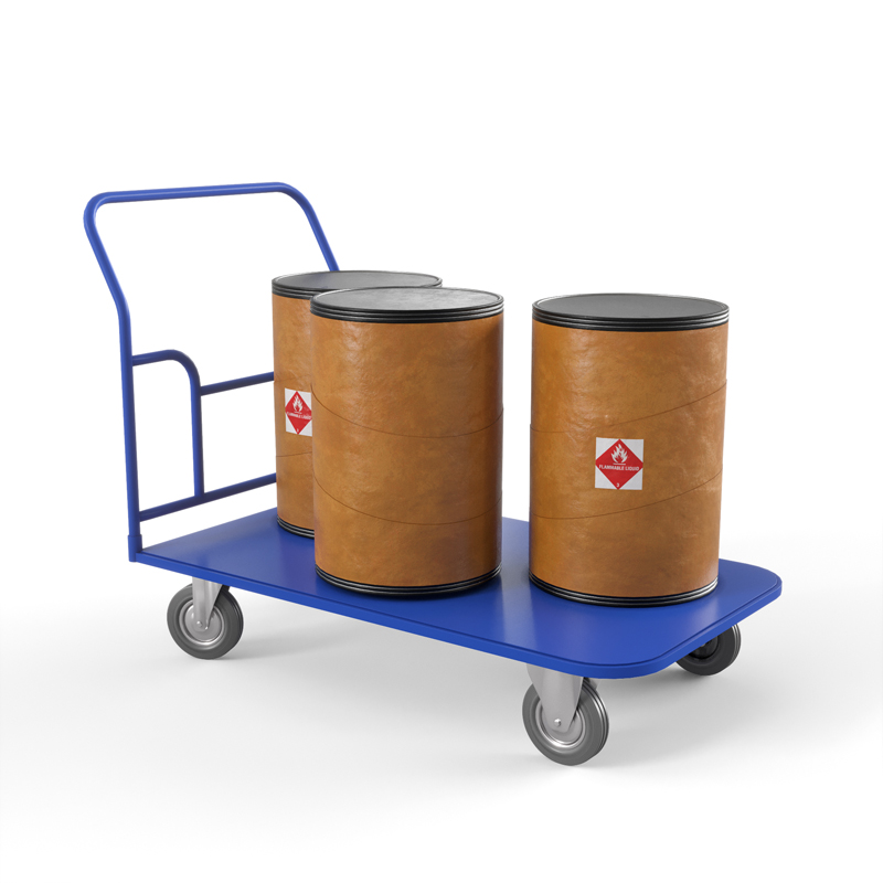 Тележка платформенная ТПТ (г/п 300 кг, 1000x600 мм, колеса серая резина 125 мм) Верстакофф 65-88751