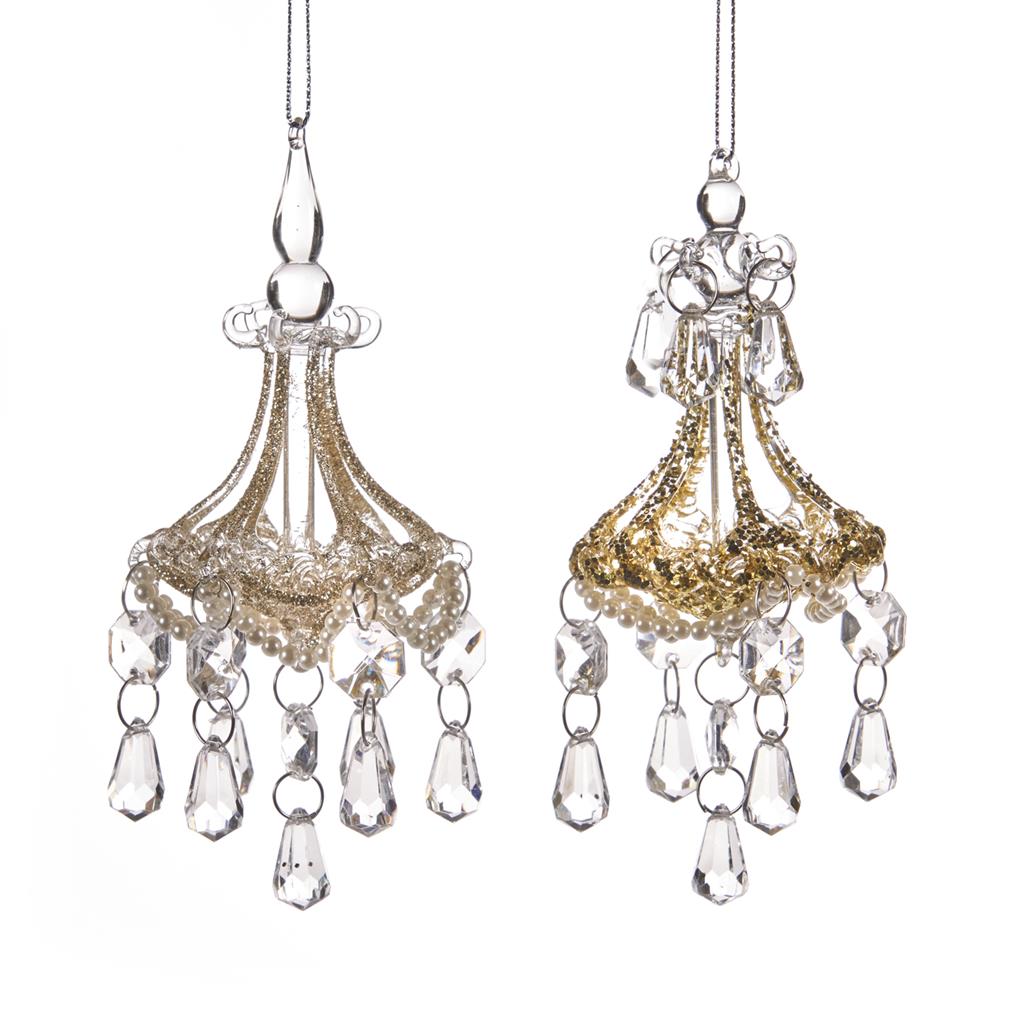 P 37025 Люстра, стекло, перламутр, золото, в ассортименте (цена за шт) GOODWILL Santreyd 