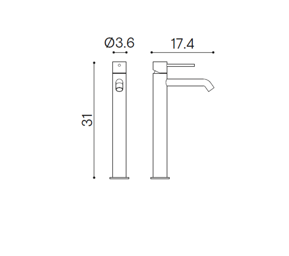 Ex.T MLA SHINE Смеситель для раковины приподнятый EXMLASHOT - Вид №1