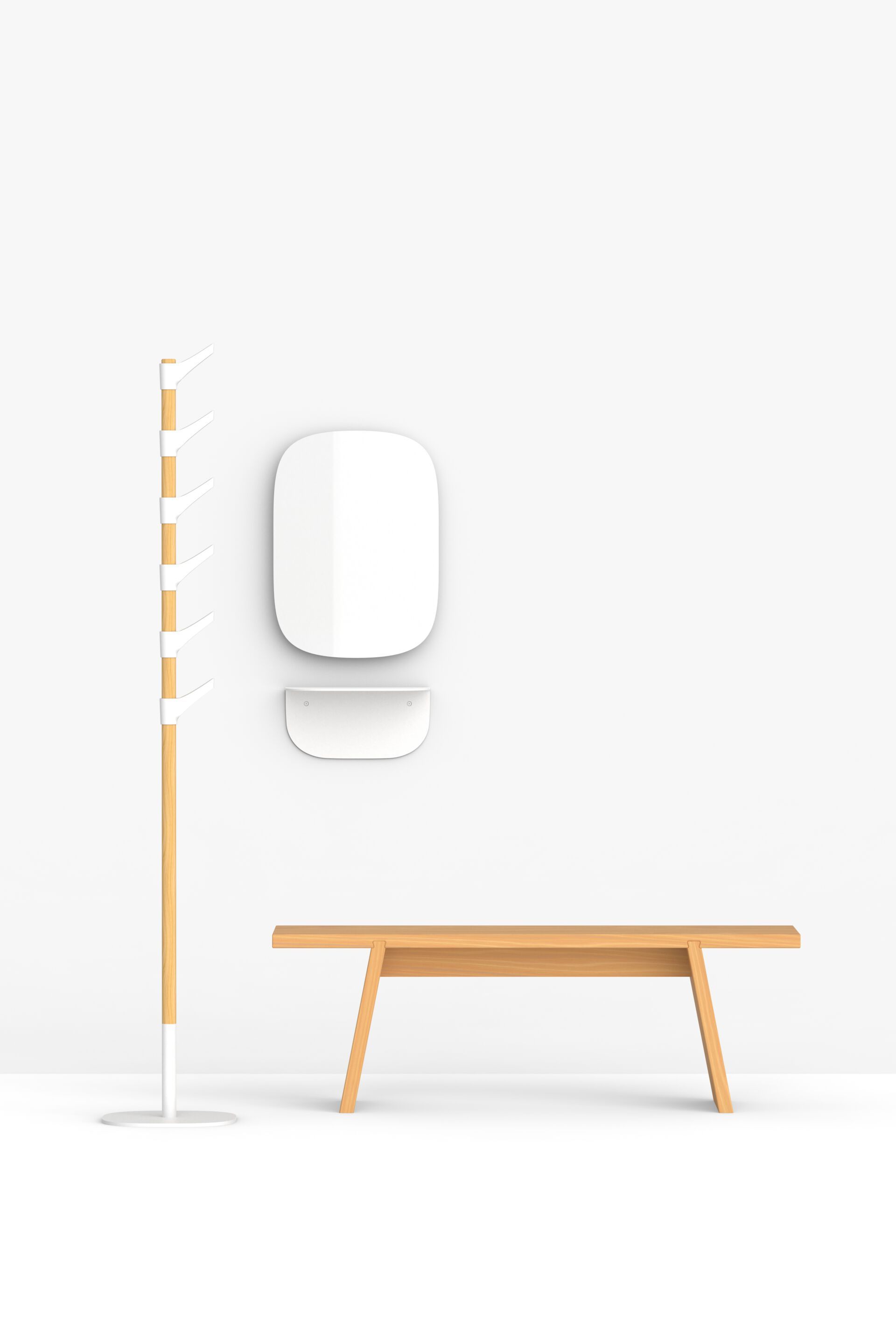 Напольная вешалка из дуба и пластика FUNCTIONALS слайд ARCH-00020992 - Вид №5