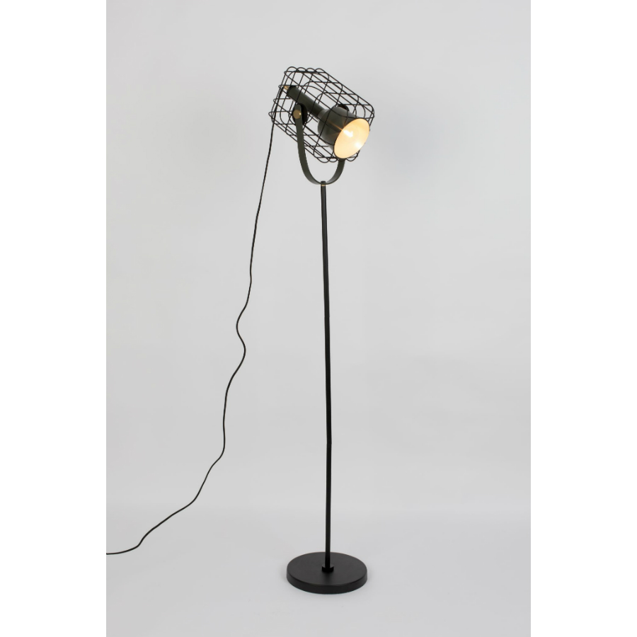 Лампа напольная Cage, черная White Label Living 5100075 - Вид №1
