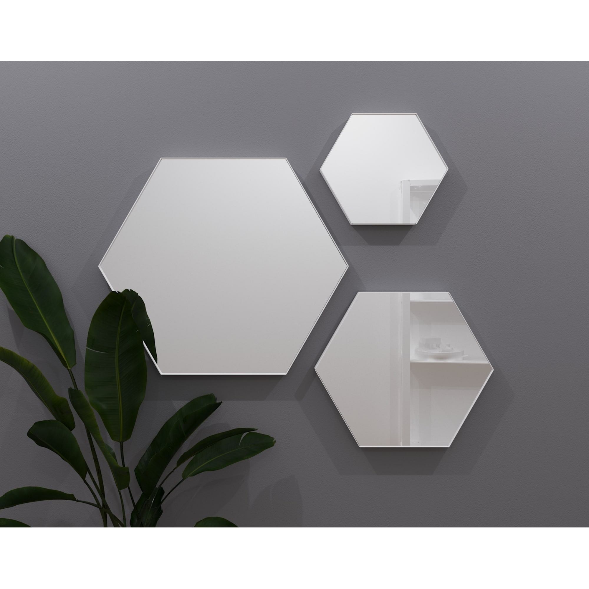 82111181 Зеркало 50х43 см цвет белый Ferro Santreyd - Вид №5