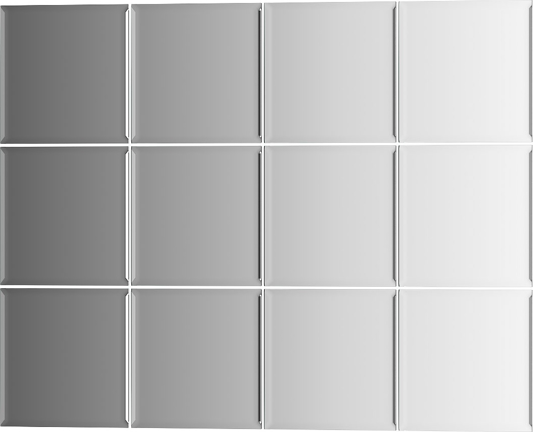 BY 1422 Зеркальная плитка с фацетом 5 mm - комплект 12 шт EVOFORM Refractive