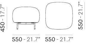 Pedrali Пуф из квадратной ткани с обивкой Buddy 211 - Вид №9