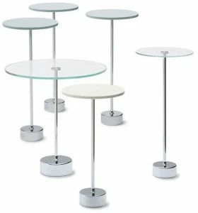 COR Круглый стеклянный журнальный столик