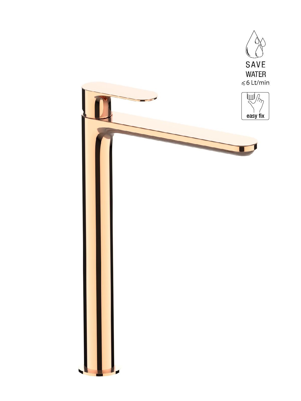 Смеситель для раковины с высоким верхом без слива Rubinetterie Frattini Lea ARCH-00052952 - Вид №20