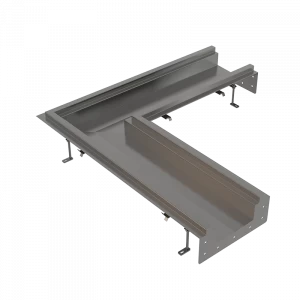 Промышленный коробчатый желоб угловой из нержавеющей стали AISI 304