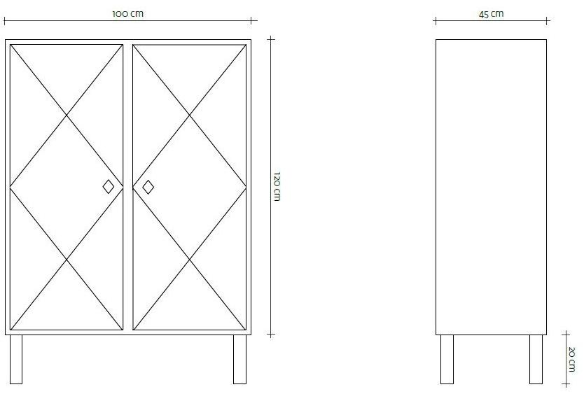 altreforme Буфет алюминиевый с распашными дверцами Arlecchino sun-id-1423004 - Вид №3