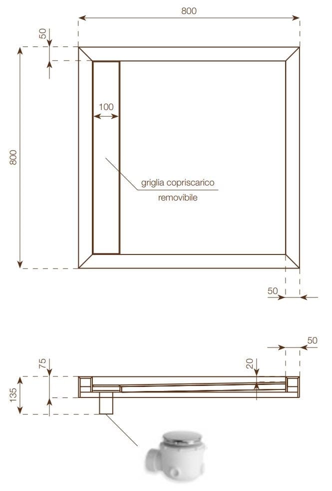 Душевой поддон из керамогранита Fiandre Aqua Maximum ARCH-00149348 - Вид №2