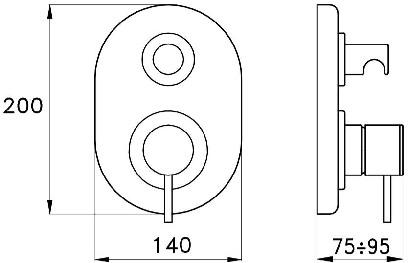 RUBINETTERIE STELLA Смеситель для ванны Lucilla Ll01405cr00 - Вид №1
