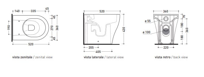 Напольный керамический туалет Ceramica Flaminia приложение ARCH-00004322 - Вид №2